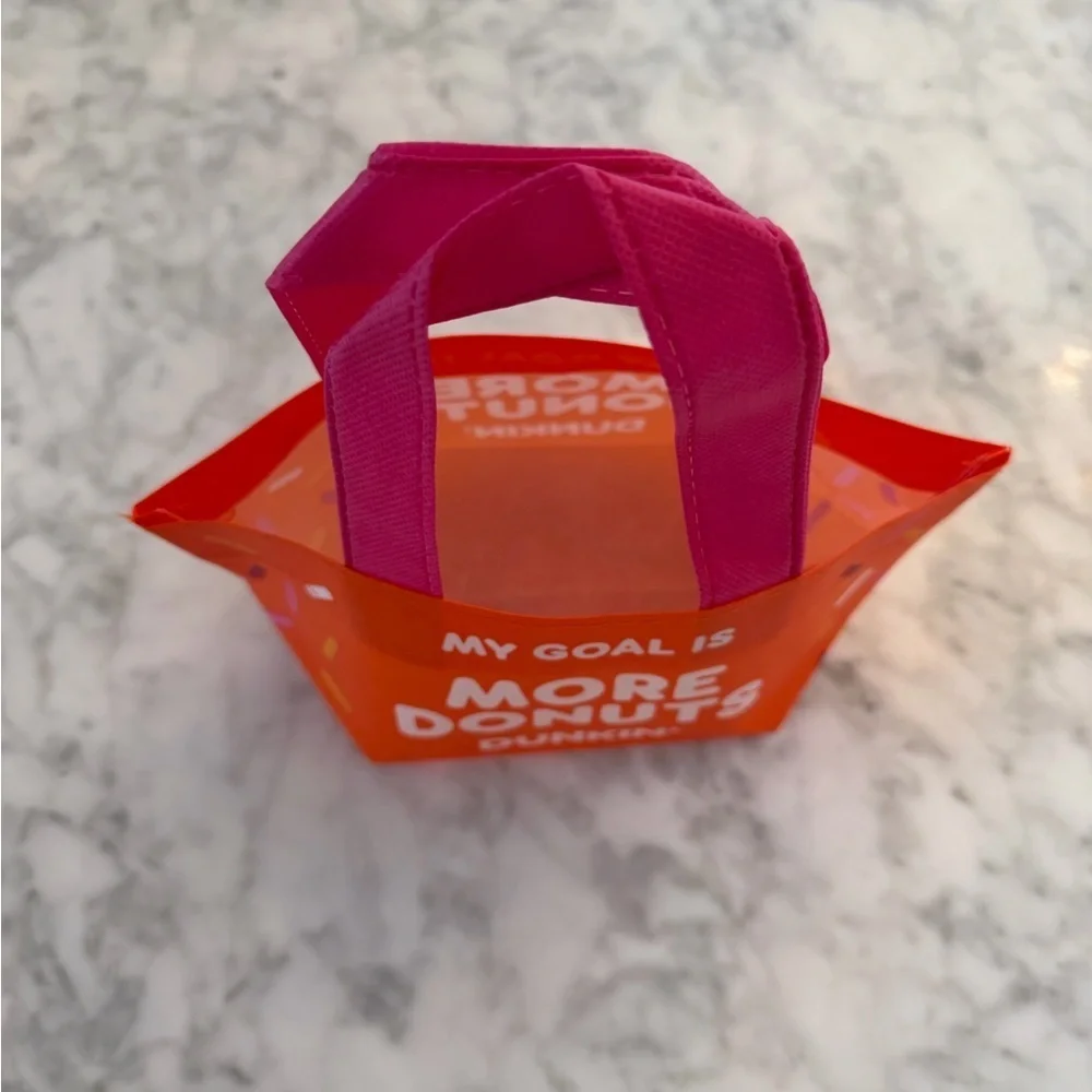 Dunkin' Donuts Limited Edition Orange & Pink Donut Tote Bag